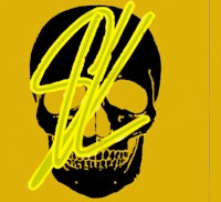 a yellow skull on a yellow background