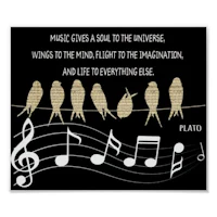 music give soul to the universe poster