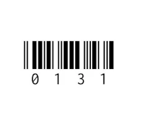 a barcode on a white background