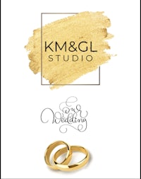 the logo for km & gl studio