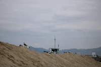 a large pile of sand