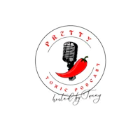 a logo with a microphone and a chili pepper