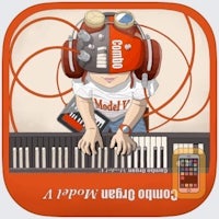 a picture of a man playing a keyboard with headphones