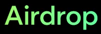 the word airdrop on a black background