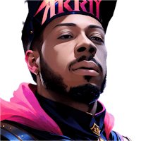 a portrait of a man wearing a hat and a pink scarf