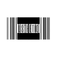a black and white barcode with the word otehu on it