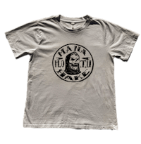 a white t - shirt with an image of a bearded man with a beard