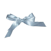 a light blue satin bow on a black background