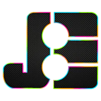 the letter el on a black background