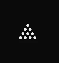 a triangle with dots on a black background