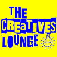 the creatives lounge logo on a yellow background