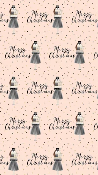 a merry christmas pattern with black and white polka dots