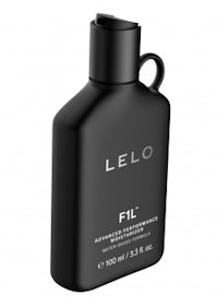 a bottle of lelo's fli shampoo on a white background