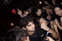 a group of people at a party