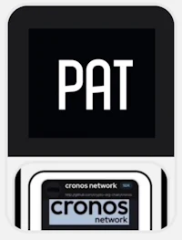 a phone with the word pat on it