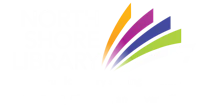 a colorful logo with a rainbow in the middle
