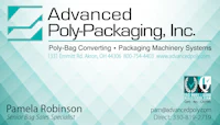 advanced polypackaging, inc business card