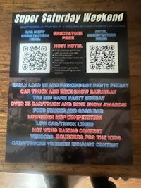 a flyer with a qr code on it