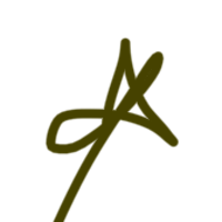 the letter a on a black background