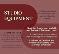 a flyer with the words studio equipment