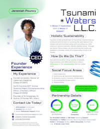 a flyer for tumani waters, llc