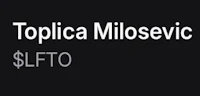 a black background with the words topica millesovic $ ltto