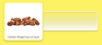 chicken wings on a yellow background