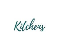 a logo with the word kitchens on it