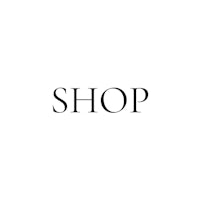 a black and white logo with the word shop