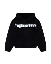a black hoodie with the word hope written on it