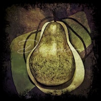 an image of a pear on a grungy background
