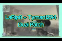 a video with the words larp + tymn 224 dual patch