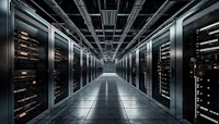 a server room in a data center