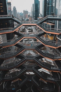 a view of a city from the top of a building