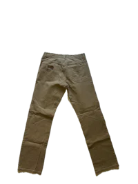 a pair of tan pants on a black background