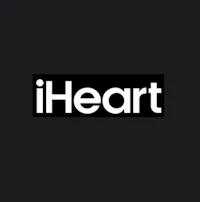 iheart logo on a black background