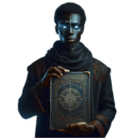 a black man holding a book