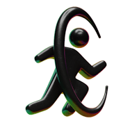 a man is running around in a circle