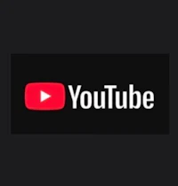 youtube logo on a black background