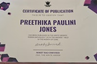 a certificate of publication for preetika paulin jones