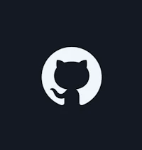 a cat logo on a black background