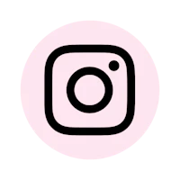 a pink circle with an instagram logo on it
