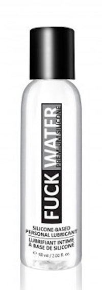 a bottle of fuck water hand cream on a white background