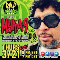 a flyer for mkaka9 with a man in sunglasses