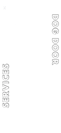 a black and white picture of a dog door