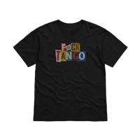a black t - shirt with the word tango on it
