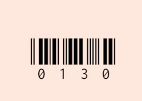 a barcode on a pink background