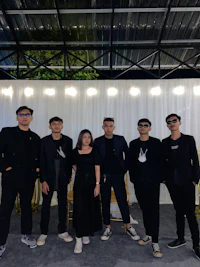 a group of people posing for a picture