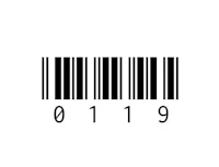 a barcode on a white background