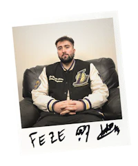 a photo of a man sitting on a couch